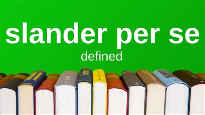 What are the four types of slander per se?