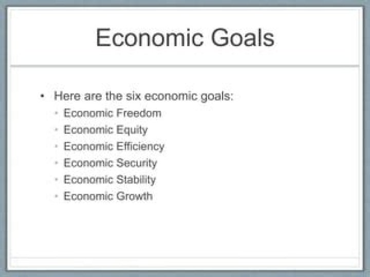 What are the goals of economics?