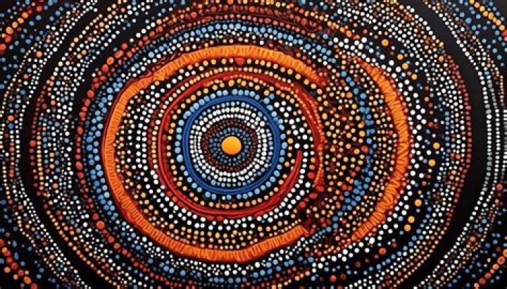 What are the main elements of Aboriginal dot art?