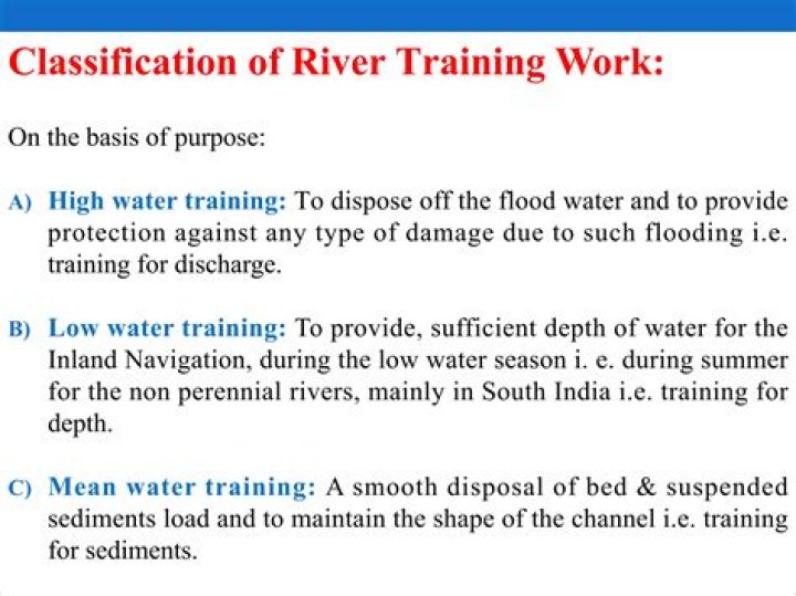 What are the river training works?