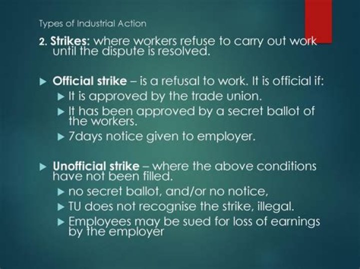 What are the types of industrial action?
