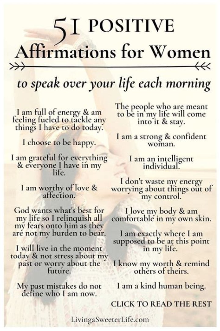 What are words of affirmation for women?