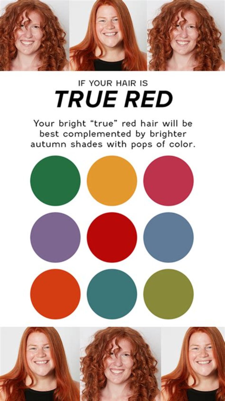 What colors go with red hair and green eyes?