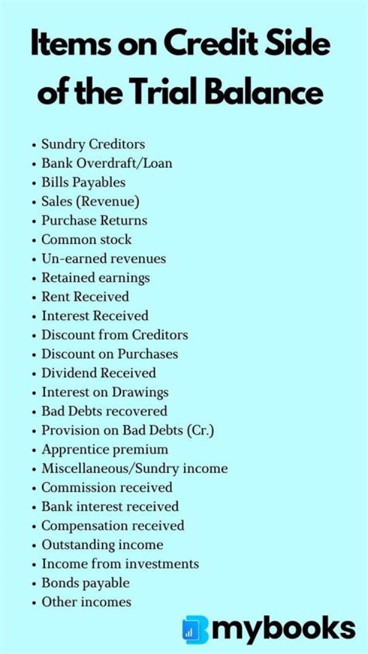 What comes in debit and credit side of trial balance?