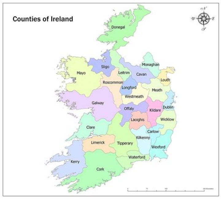 What counties are in southern Ireland?