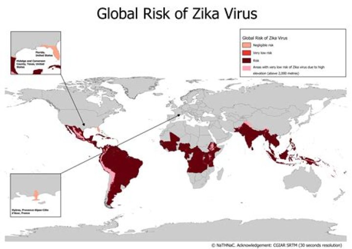What countries are affected by the Zika virus?