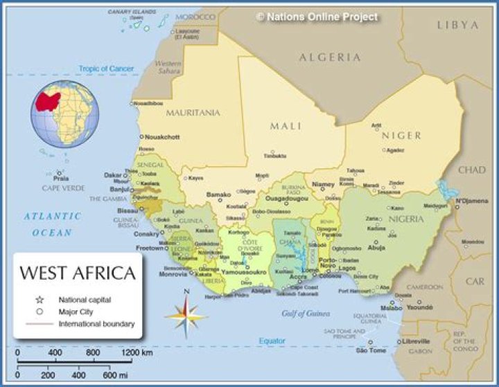What countries are in West Africa?