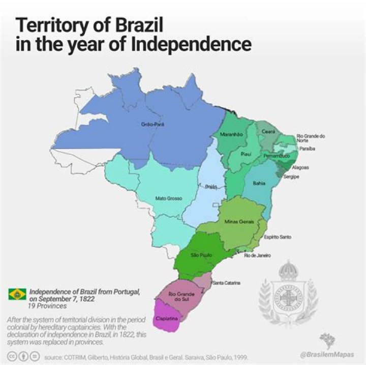 What country did Brazil gain independence from in 1822?