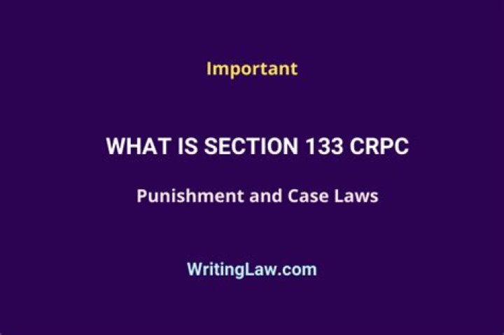 What CrPC 133?