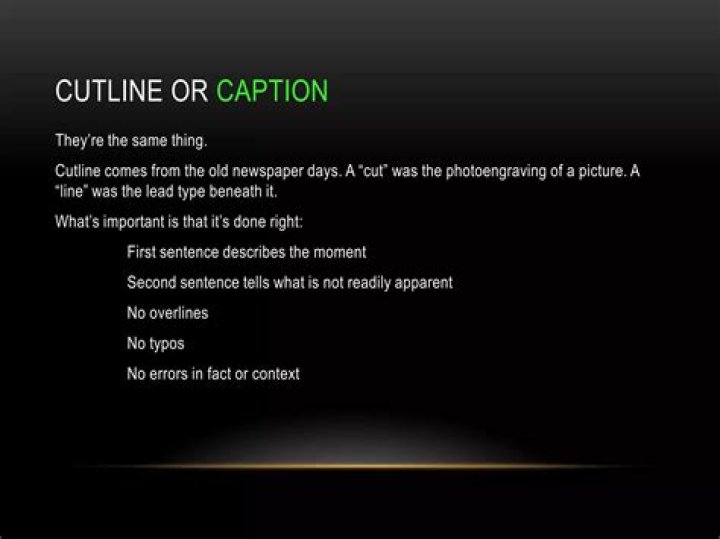 What cutline means?