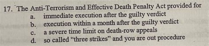 What did the Anti Terrorism and Effective Death Penalty Act do?