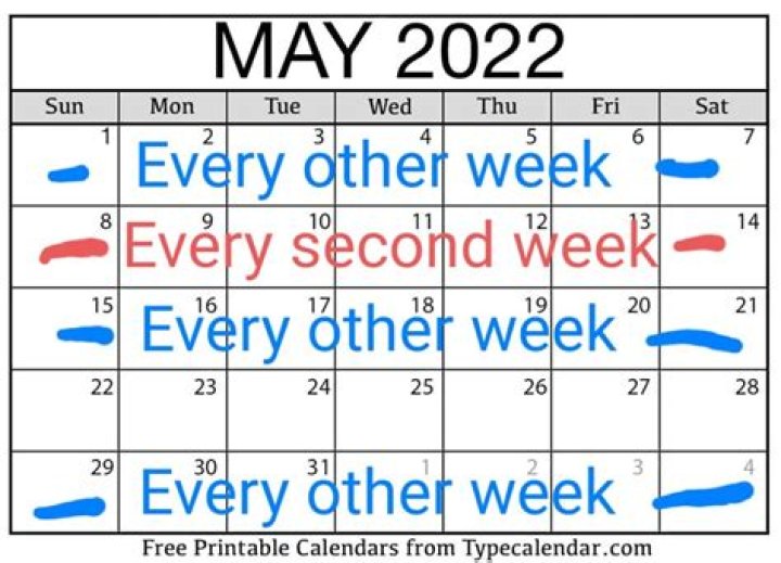 What do you call every 2 weeks?
