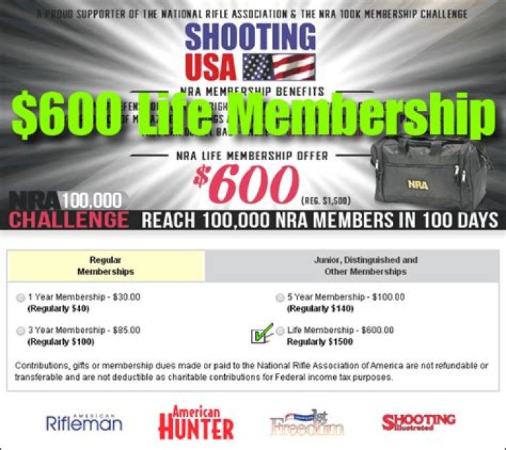 What do you get with NRA life membership?