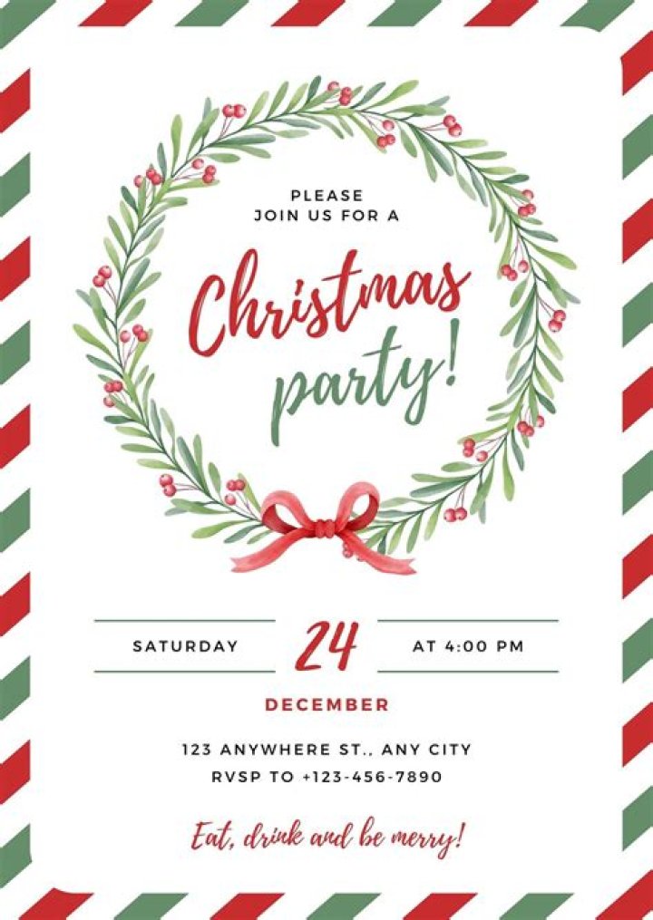 What do you put on a Christmas party invitation?