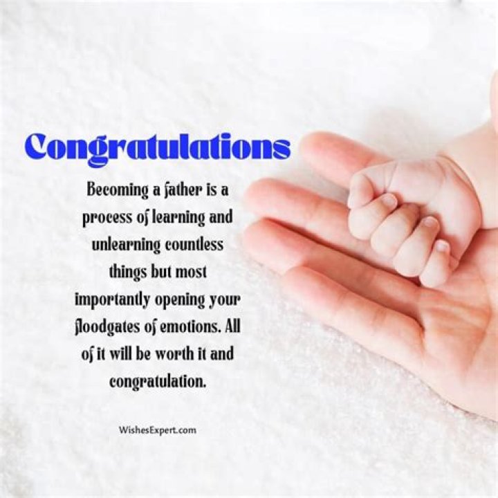 What do you say to the father of a new baby?
