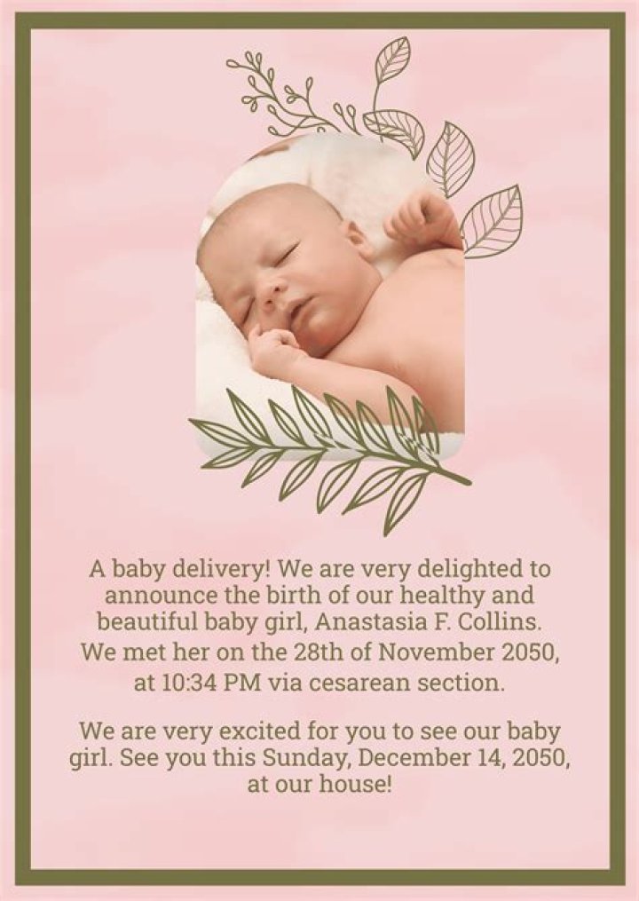 What do you write on a baby announcement on Facebook?