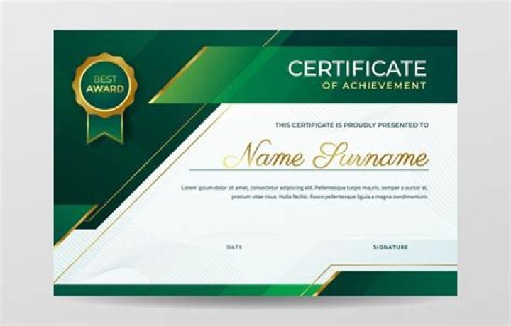 What does a green certificate mean?