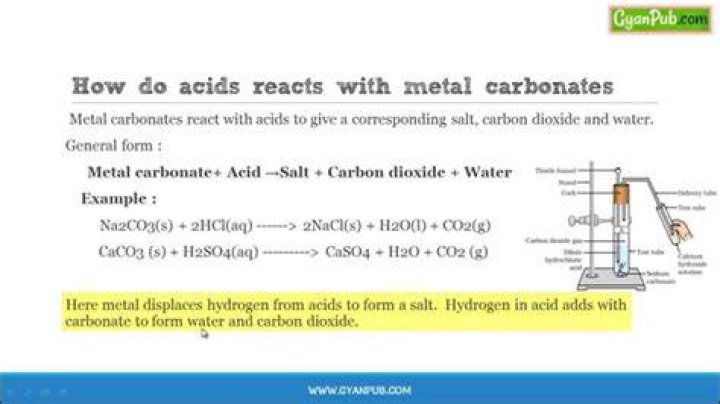 What does a metal carbonate and acid make?