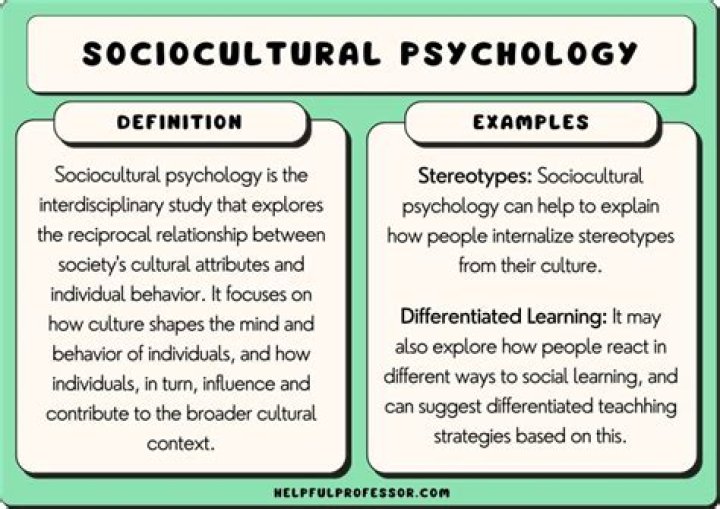 What does a sociocultural psychologist do?