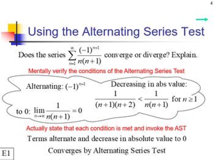 What does alternating series test tell you?