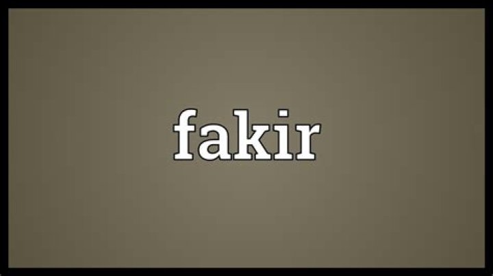 What does Fakir mean in a sentence?