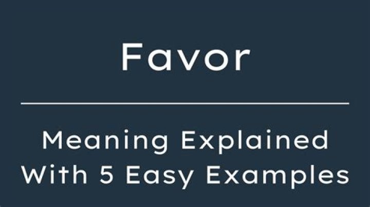 What does favor mean?