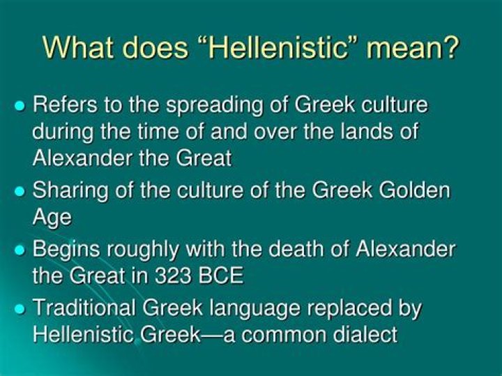 What does Hellenistic mean in religion?