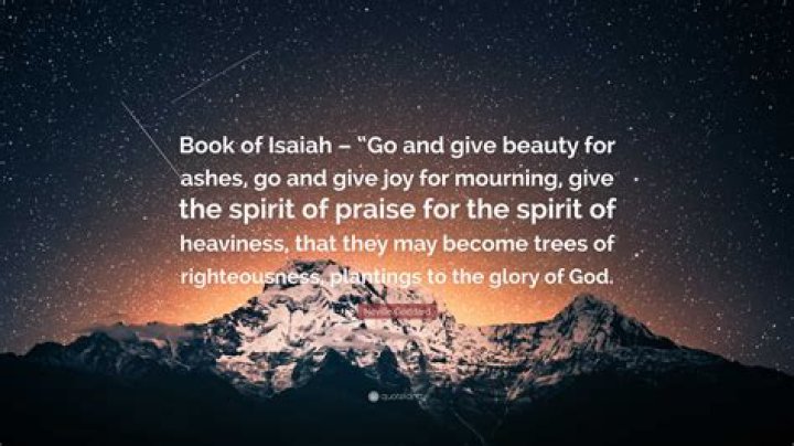 What does it mean to give beauty for ashes?
