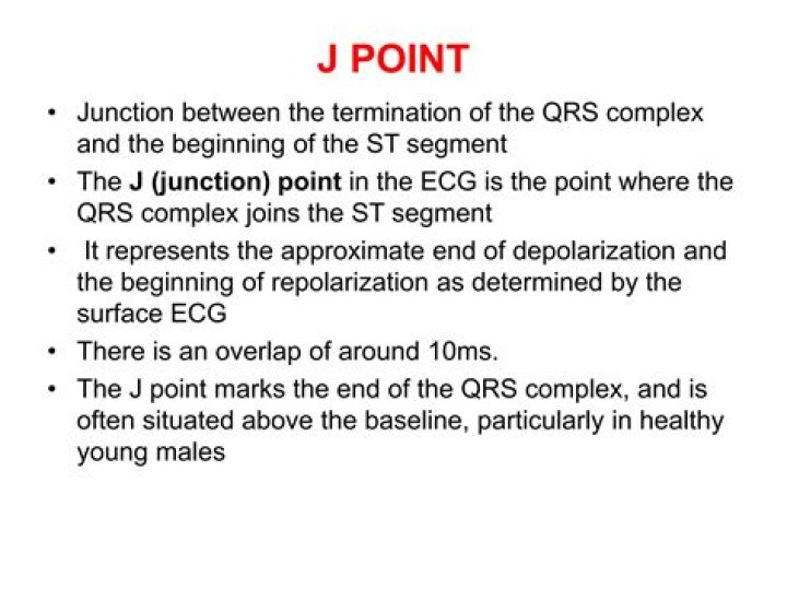 What does J point on ECG mean?
