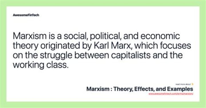 What does Marxism say about poverty?
