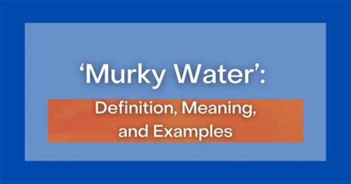 What does murky water symbolize?