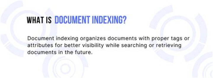 What does no indexing mean?