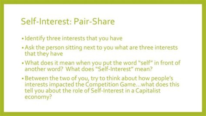 What does self-interest mean?