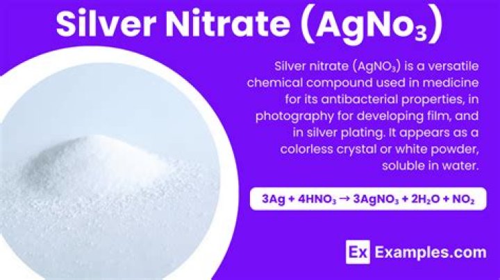 What does silver nitrate do for a wound?