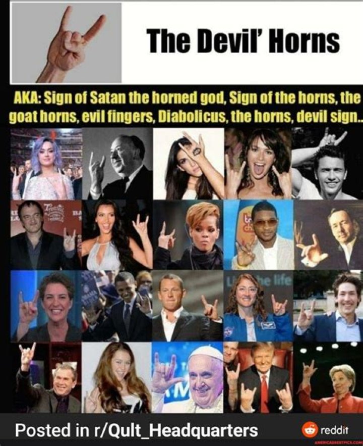 What does the devil horn hand sign mean?