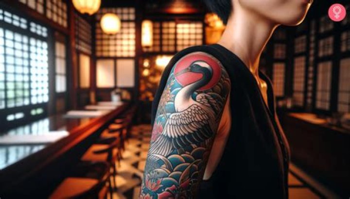 What does the Japanese crane tattoo symbolize?