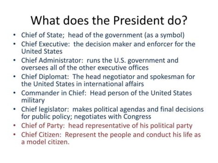 What does the president do as manager of the economy?
