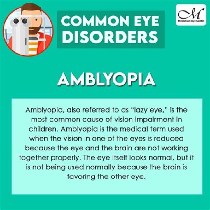 What does the word amblyopia mean?
