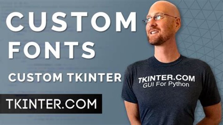 What fonts does tkinter use?