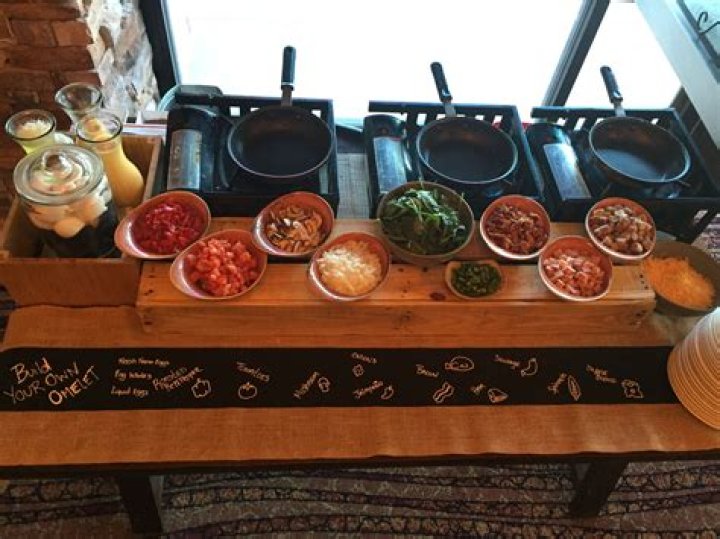 What goes on an omelette station?