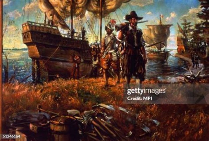 What happened to the first settlers in Jamestown?