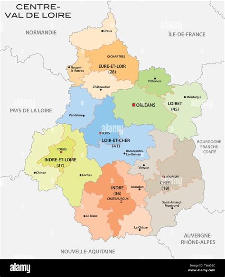 What important cities are in Centre Val de Loire?