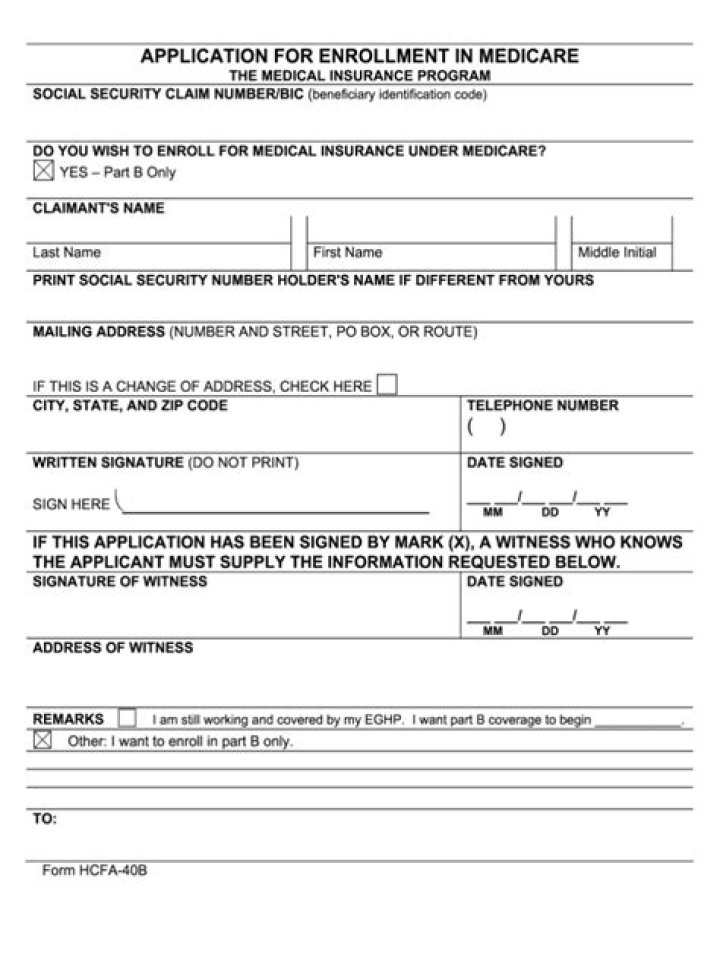 What is a 40B form?
