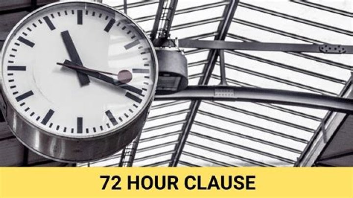 What is a 72 hour clause in insurance?