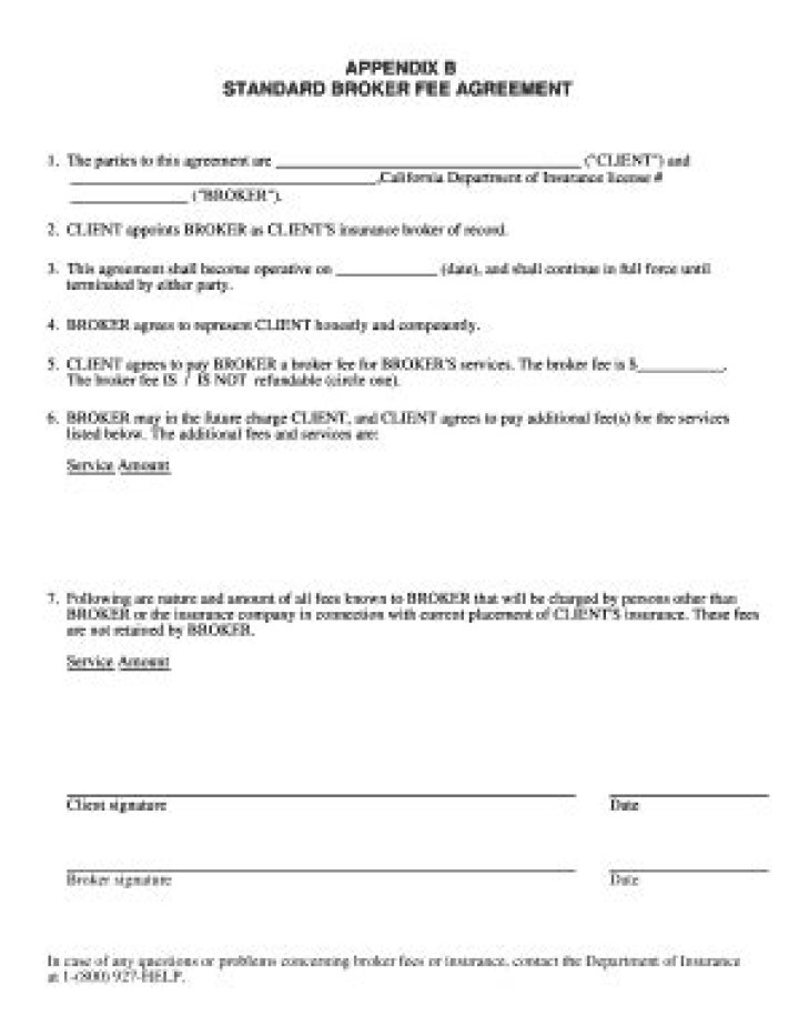What is a broker fee Disclosure Form?