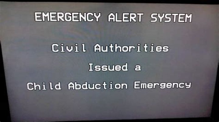 What is a child abduction emergency alert on TV?