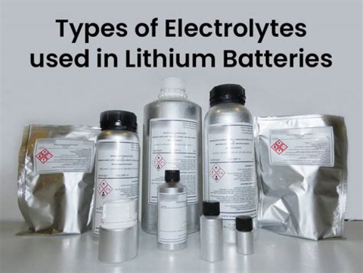 What is a common electrolyte used in lithium batteries?