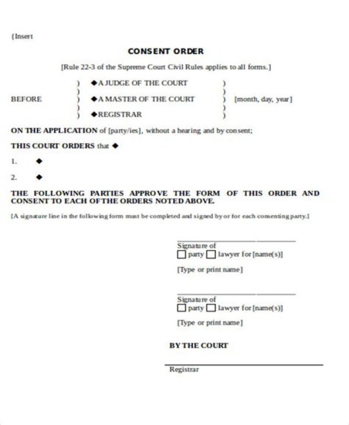 What is a consent order in the family Court?