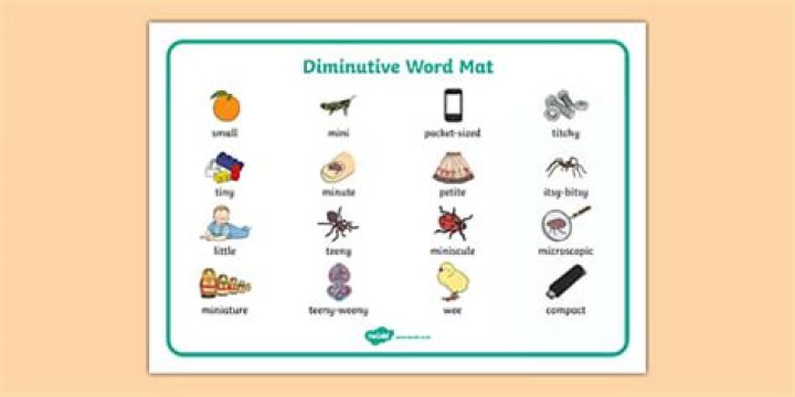 What is a diminutive give 5 examples?