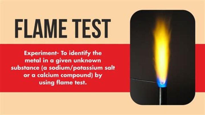What is a flame test for metals?